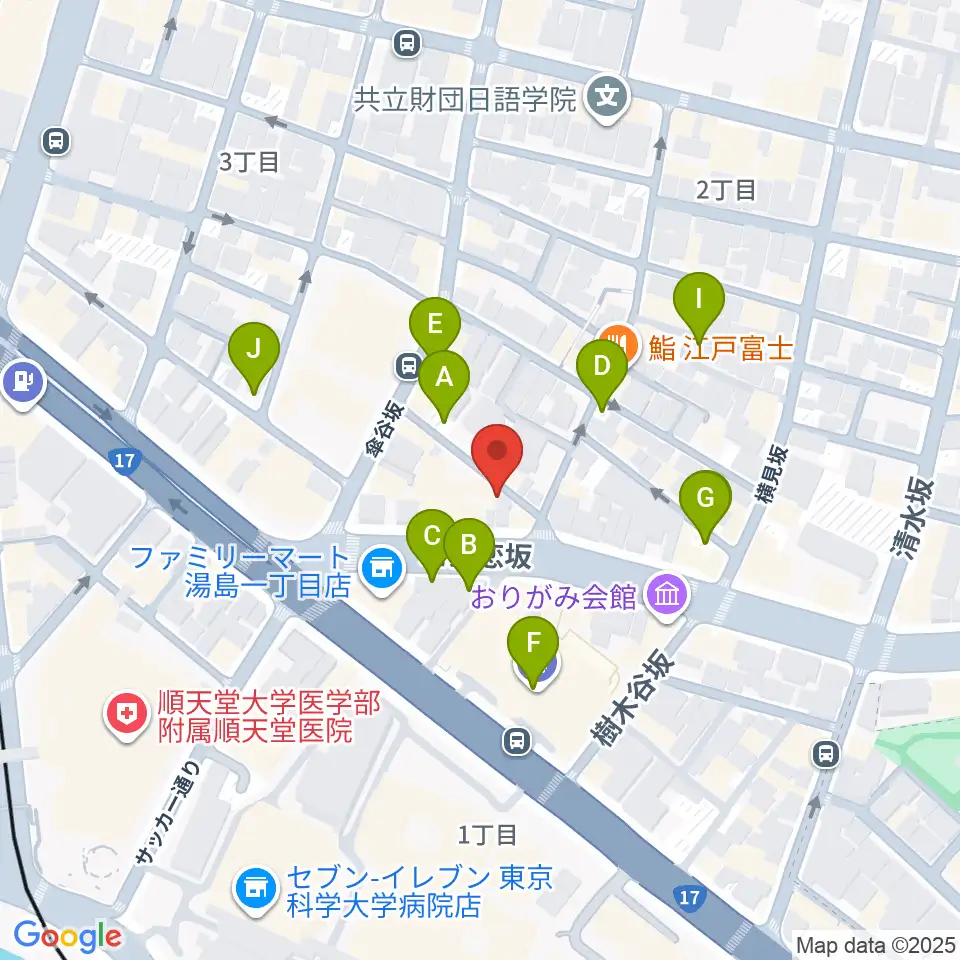 サウンドナイン御茶ノ水店周辺の駐車場・コインパーキング一覧地図