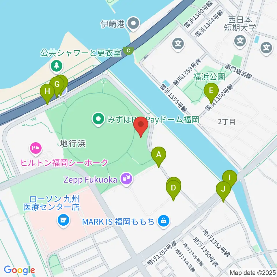 17LIVE HKT48劇場周辺の駐車場・コインパーキング一覧地図