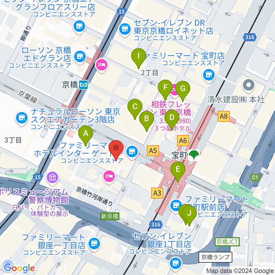 国立映画アーカイブ周辺の駐車場・コインパーキング一覧地図