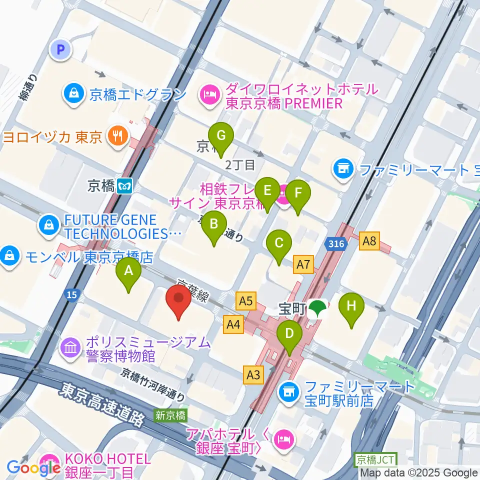国立映画アーカイブ周辺の駐車場・コインパーキング一覧地図