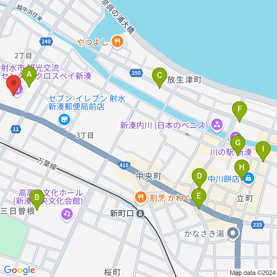 クロスベイ新湊周辺の駐車場・コインパーキング一覧地図