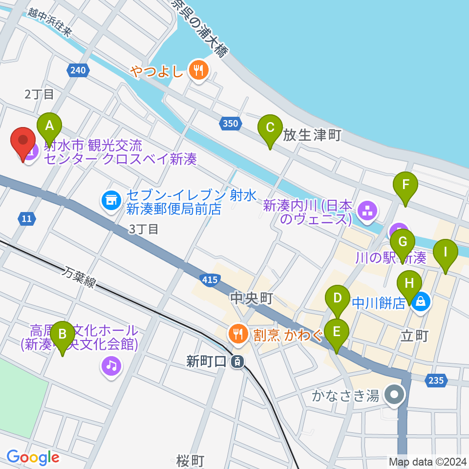 クロスベイ新湊周辺の駐車場・コインパーキング一覧地図