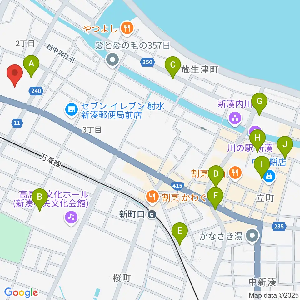 クロスベイ新湊周辺の駐車場・コインパーキング一覧地図