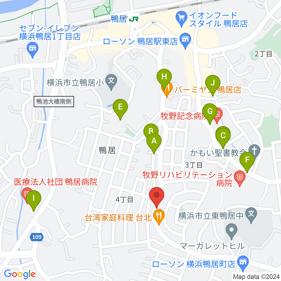 スタジオあぢと周辺の駐車場・コインパーキング一覧地図