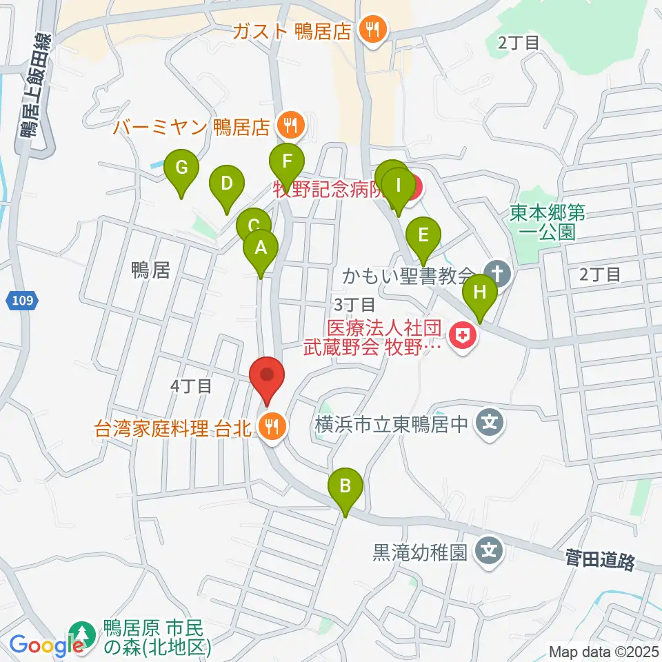スタジオあぢと周辺の駐車場・コインパーキング一覧地図