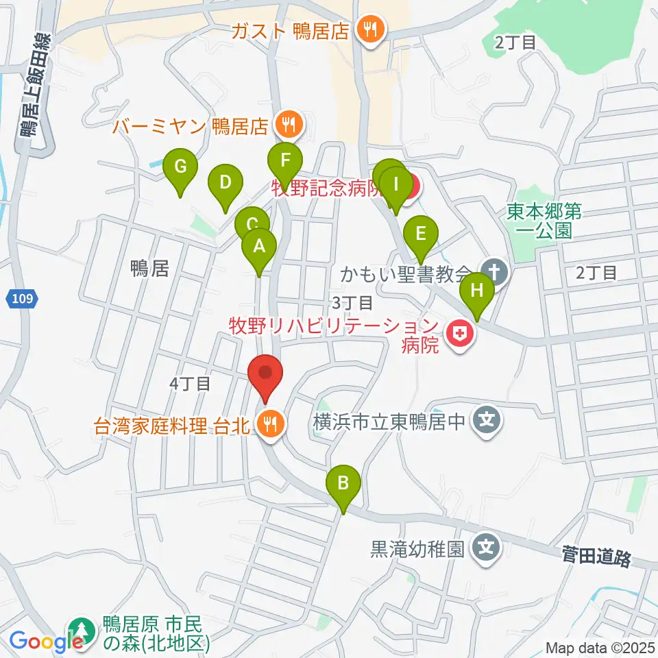 スタジオあぢと周辺の駐車場・コインパーキング一覧地図