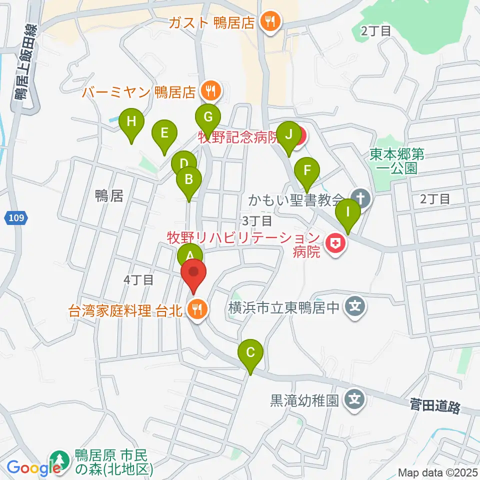 スタジオあぢと周辺の駐車場・コインパーキング一覧地図