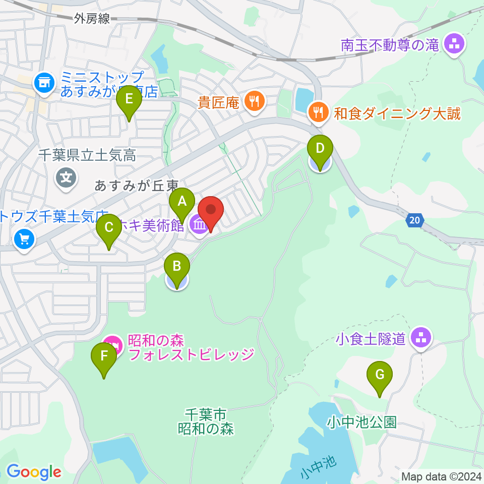 ホキ美術館周辺の駐車場・コインパーキング一覧地図