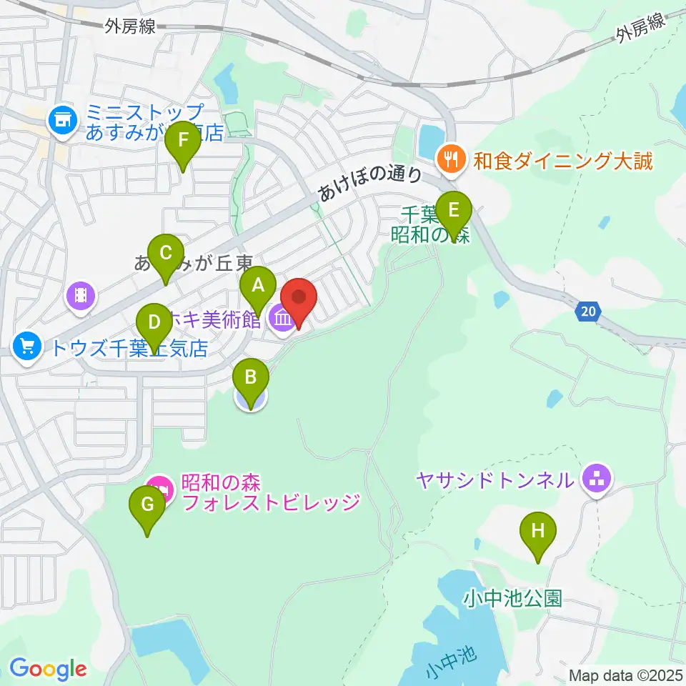 ホキ美術館周辺の駐車場・コインパーキング一覧地図
