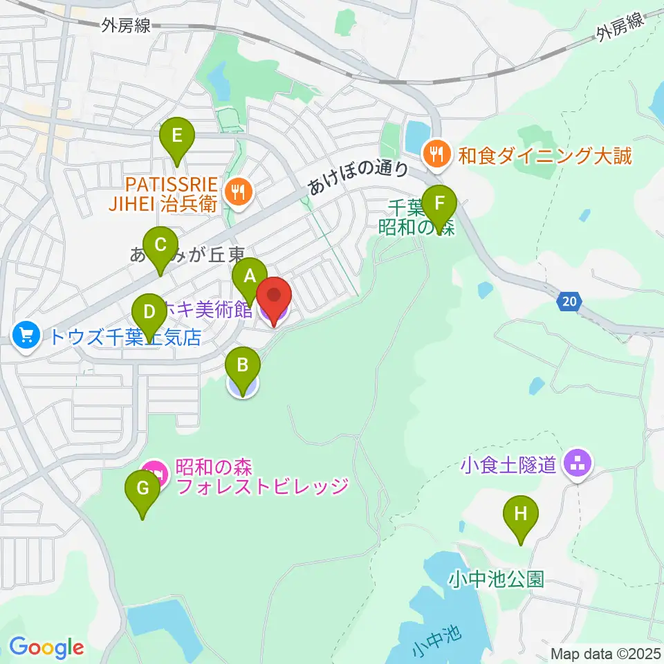 ホキ美術館周辺の駐車場・コインパーキング一覧地図