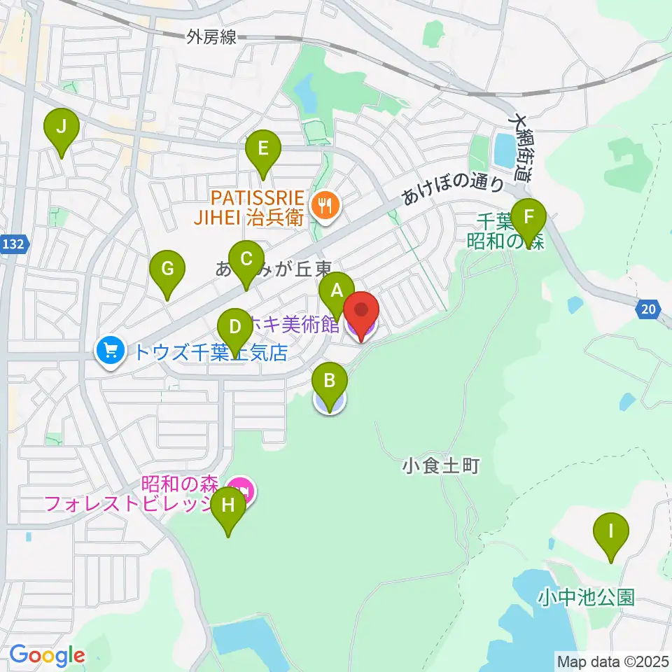 ホキ美術館周辺の駐車場・コインパーキング一覧地図