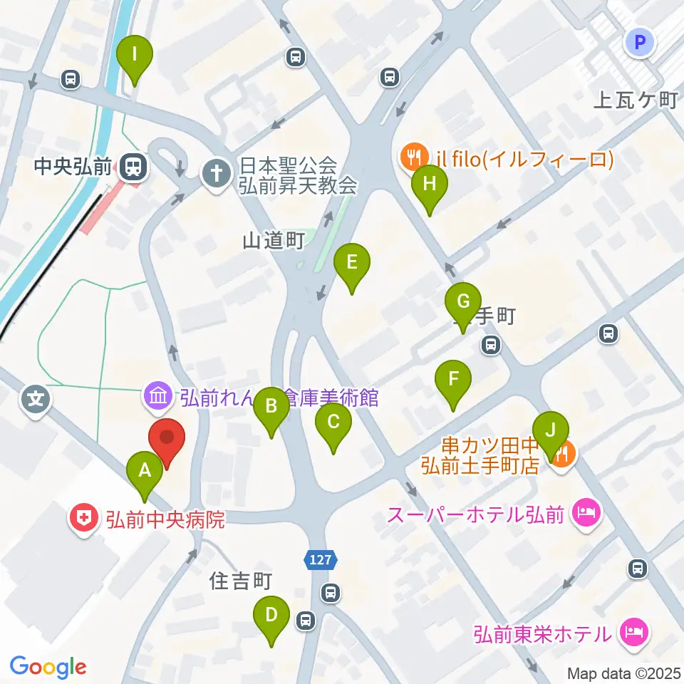 弘前れんが倉庫美術館周辺の駐車場・コインパーキング一覧地図