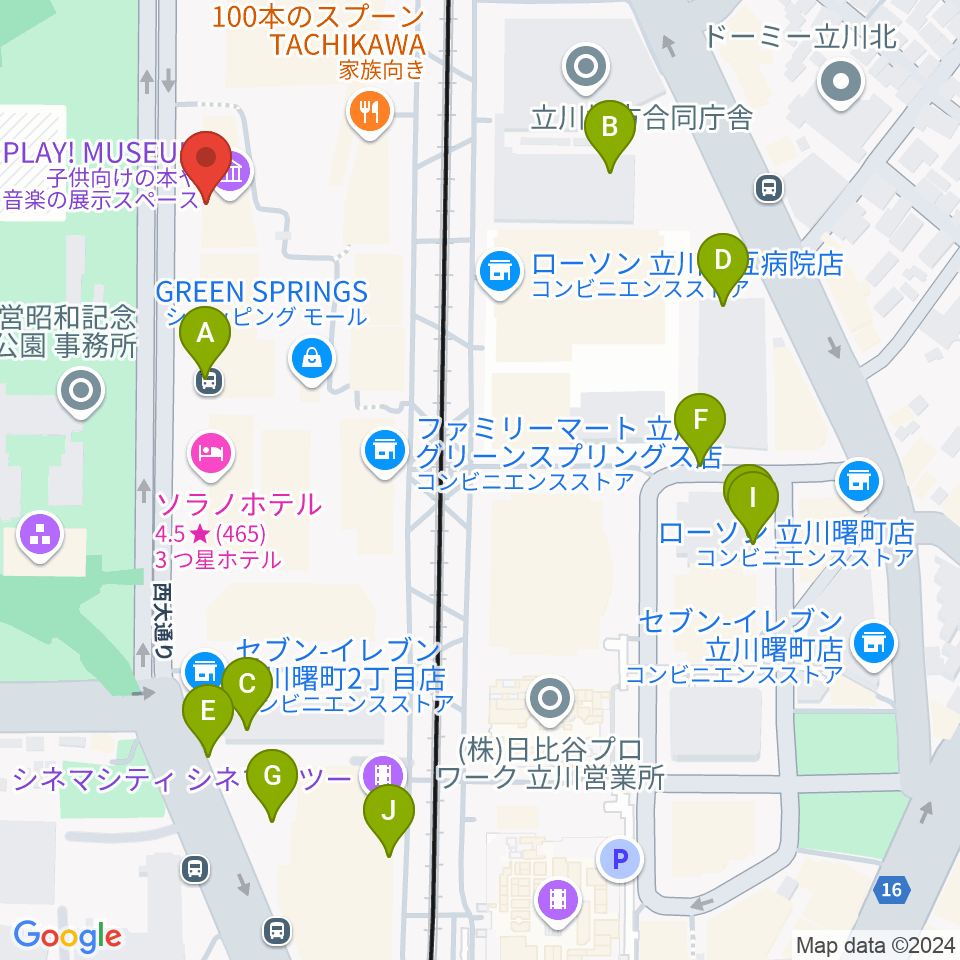 PLAY! MUSEUM周辺の駐車場・コインパーキング一覧地図