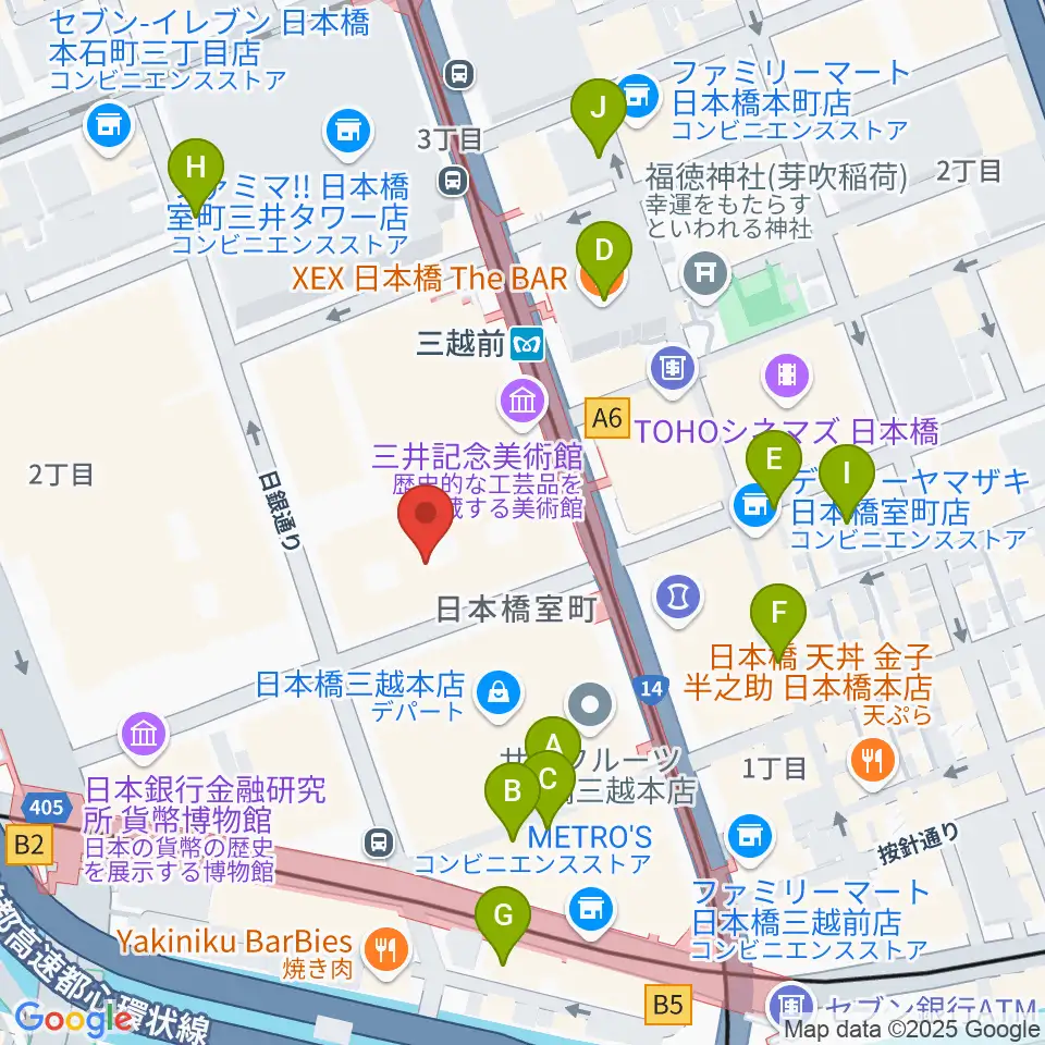 三井記念美術館周辺の駐車場・コインパーキング一覧地図