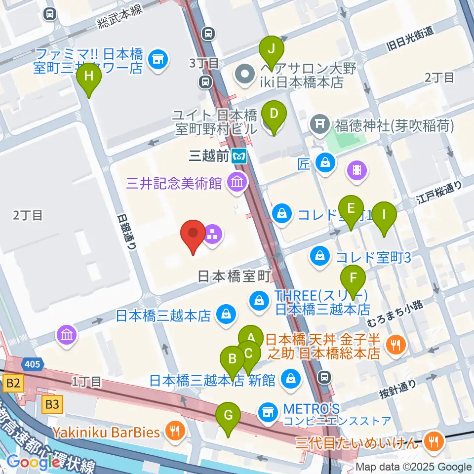 三井記念美術館周辺の駐車場・コインパーキング一覧地図