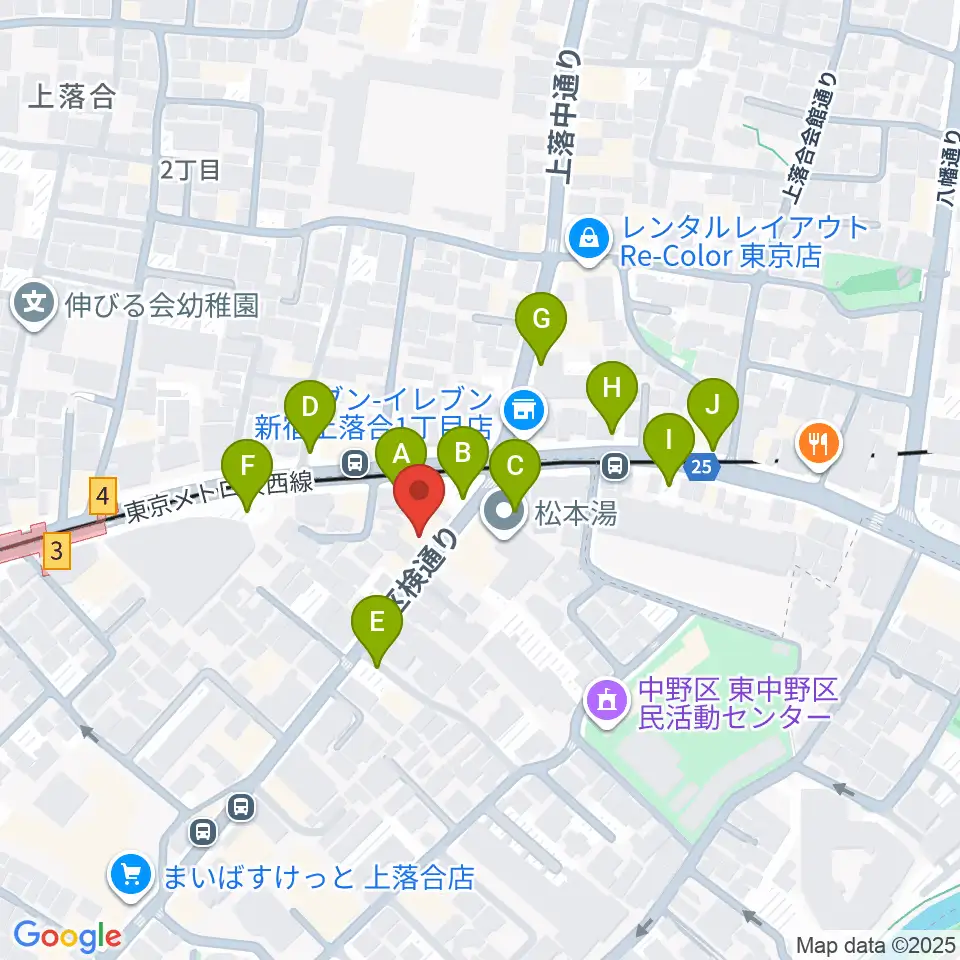 プラチナムガレージ周辺の駐車場・コインパーキング一覧地図