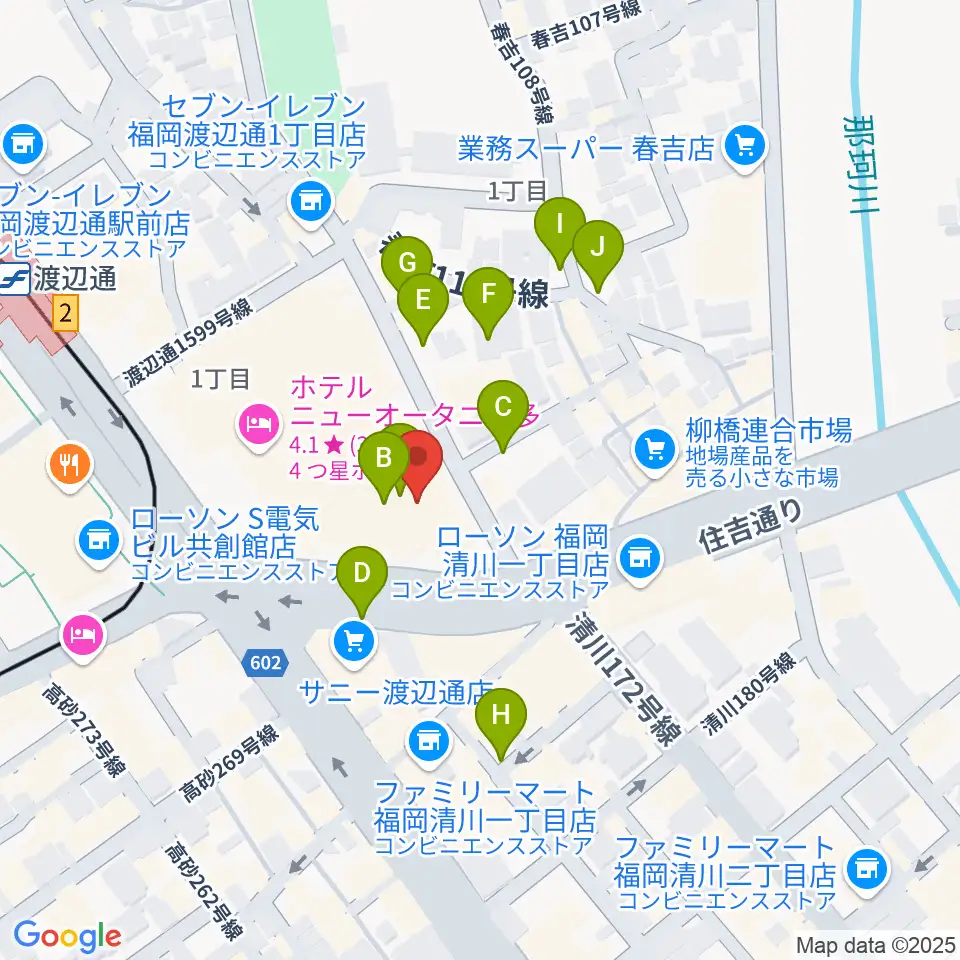 福岡HEACON LABO周辺の駐車場・コインパーキング一覧地図