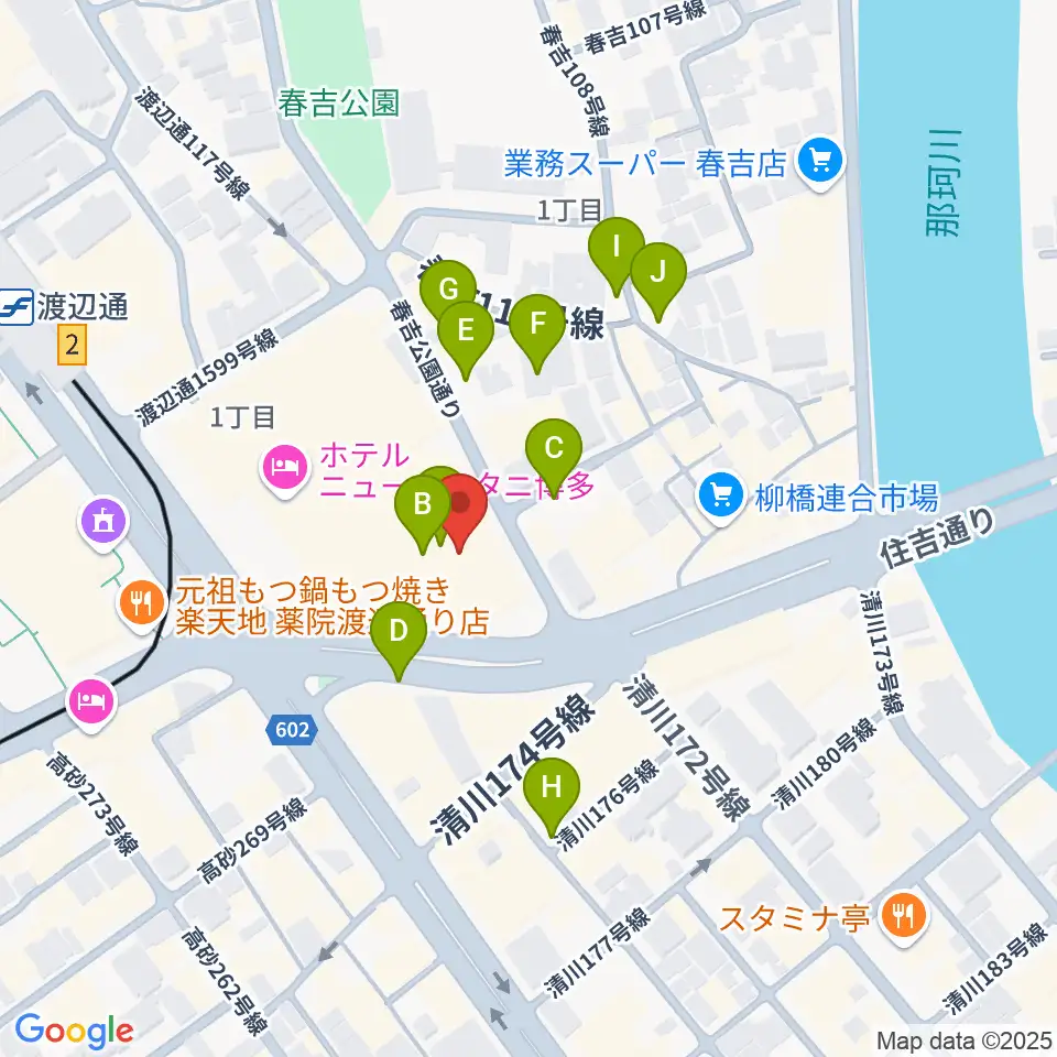 福岡HEACON LABO周辺の駐車場・コインパーキング一覧地図
