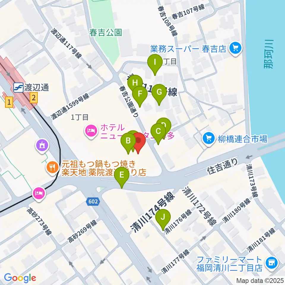 福岡HEACON LABO周辺の駐車場・コインパーキング一覧地図