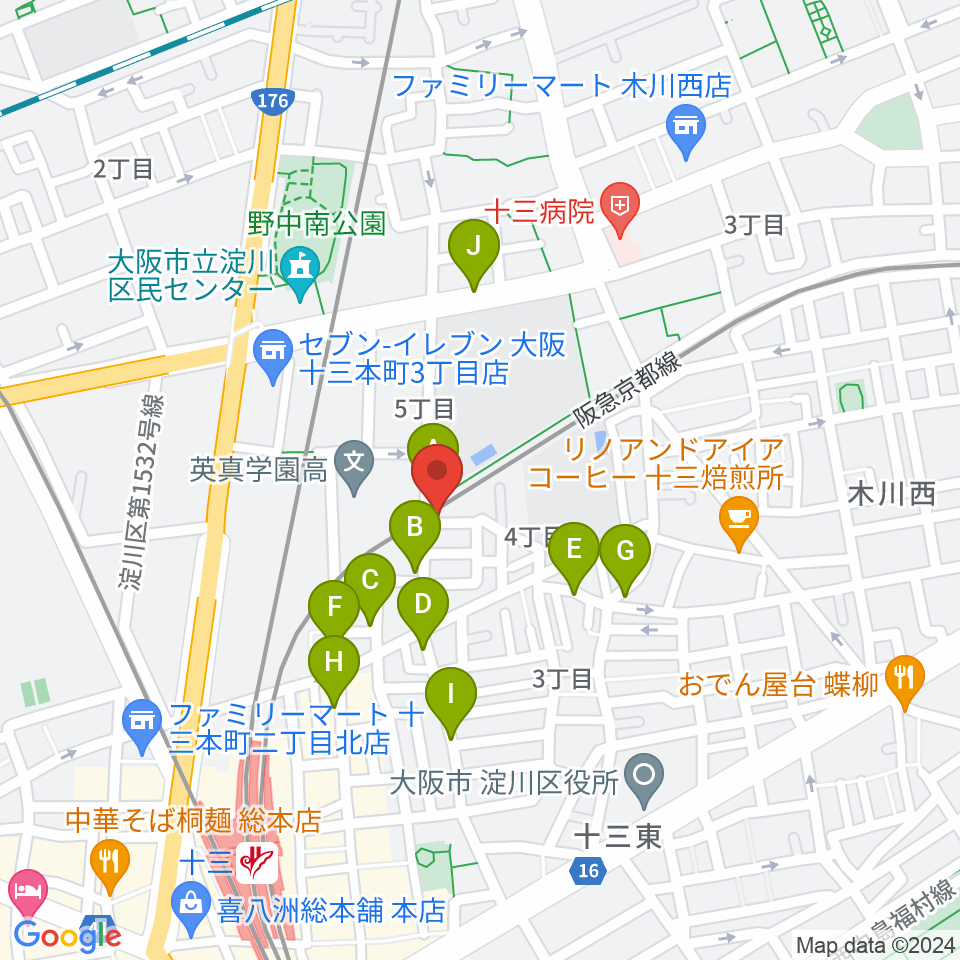 Lan Music Studio周辺の駐車場・コインパーキング一覧地図