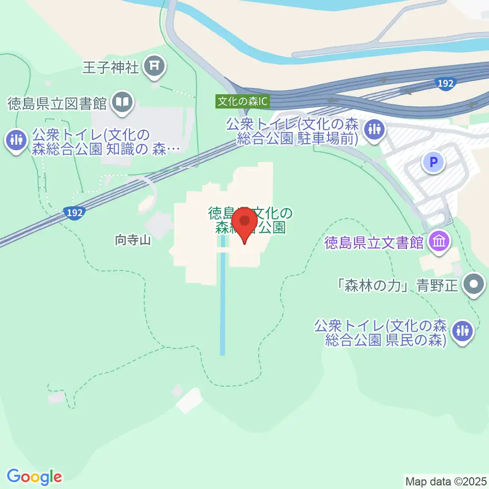 徳島県立近代美術館周辺の駐車場・コインパーキング一覧地図