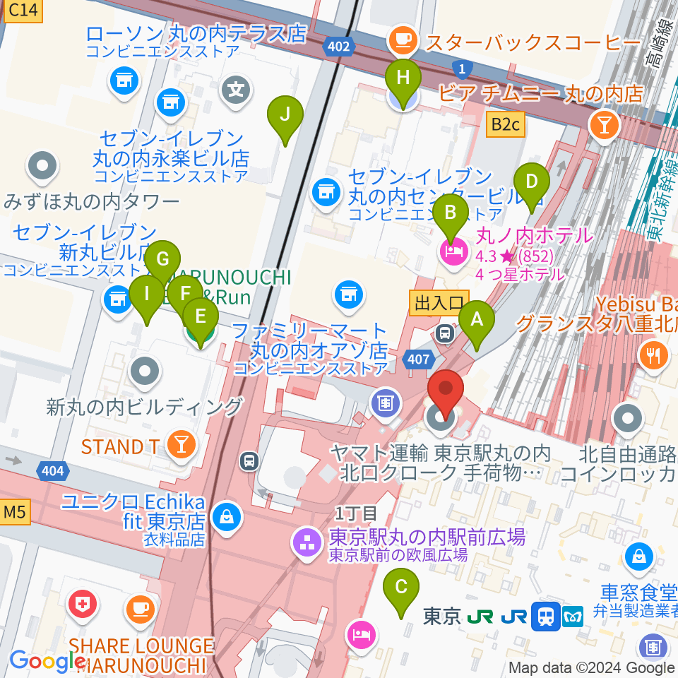 東京ステーションギャラリー周辺の駐車場・コインパーキング一覧地図