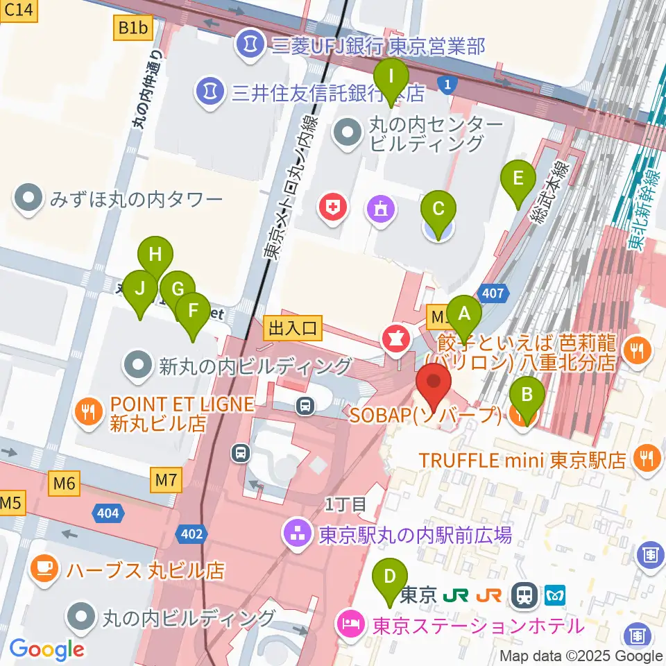 東京ステーションギャラリー周辺の駐車場・コインパーキング一覧地図