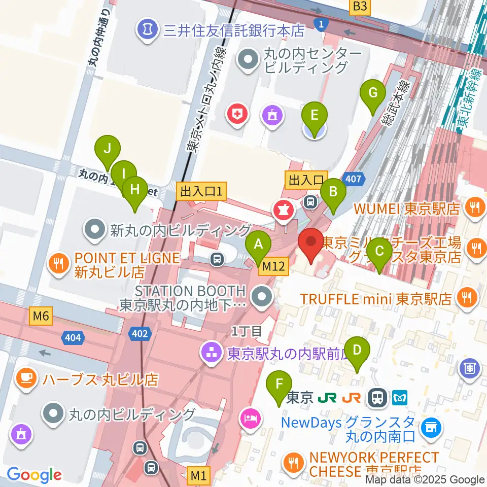 東京ステーションギャラリー周辺の駐車場・コインパーキング一覧地図