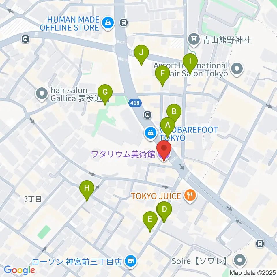 ワタリウム美術館周辺の駐車場・コインパーキング一覧地図