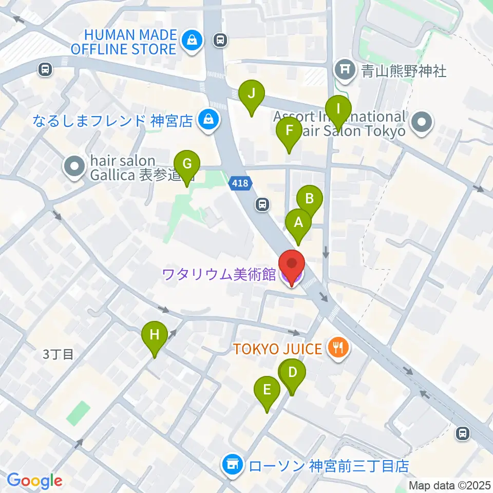 ワタリウム美術館周辺の駐車場・コインパーキング一覧地図