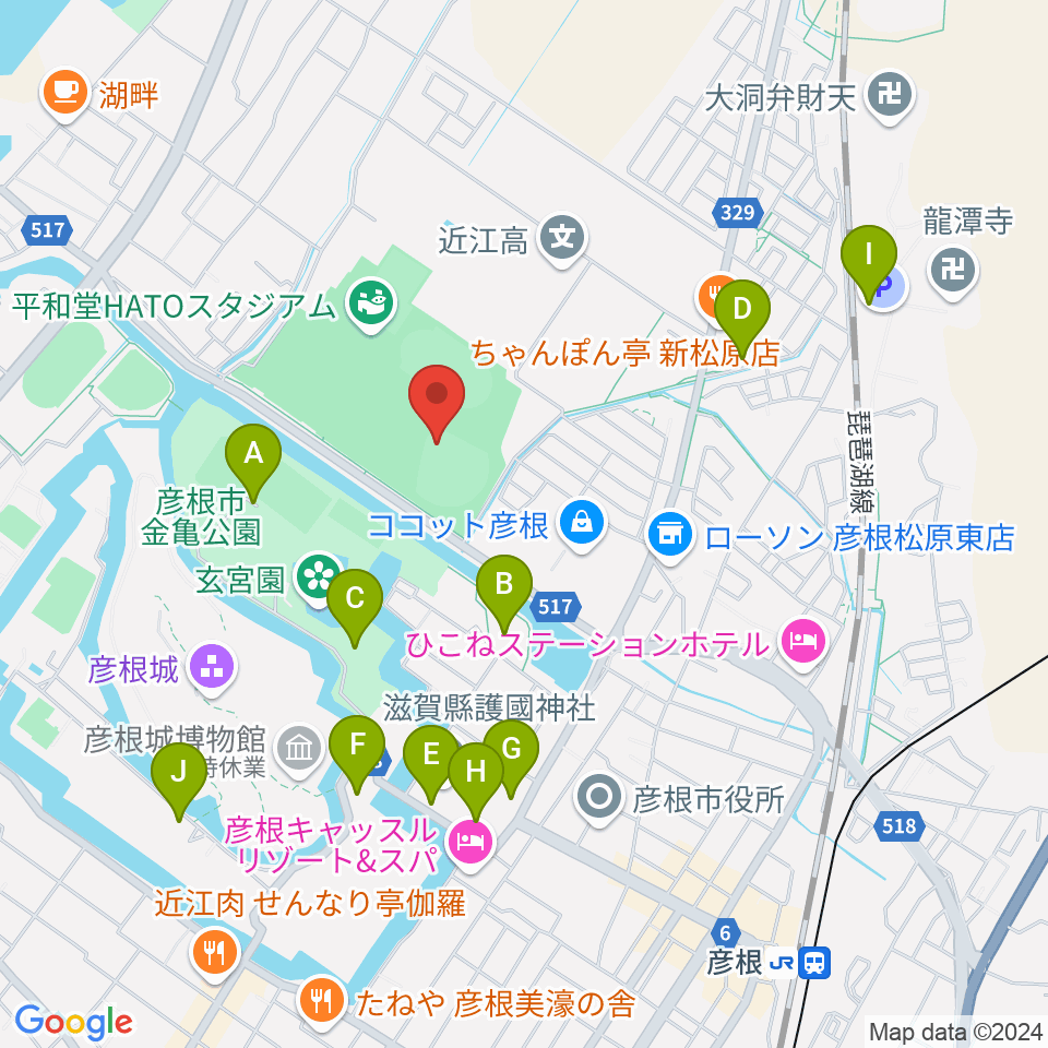 HPLベースボールパーク周辺の駐車場・コインパーキング一覧地図