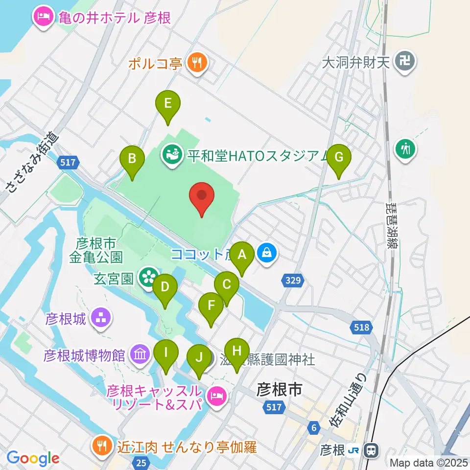 HPLベースボールパーク周辺の駐車場・コインパーキング一覧地図