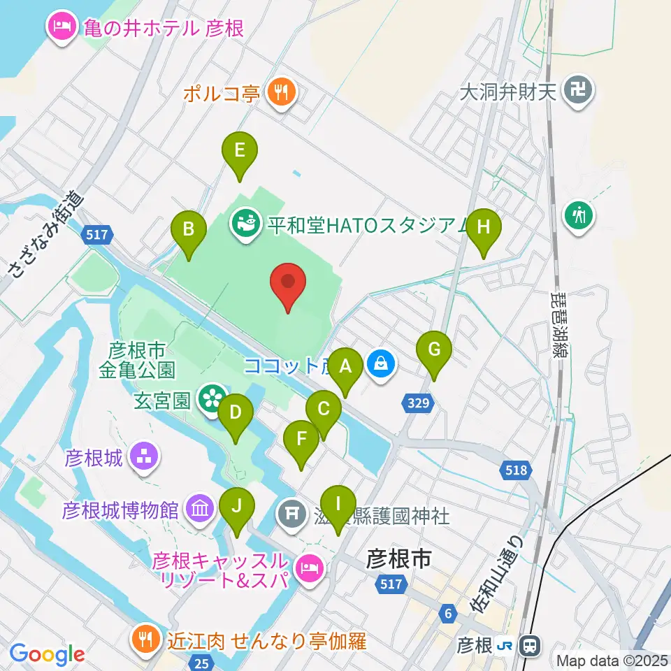HPLベースボールパーク周辺の駐車場・コインパーキング一覧地図