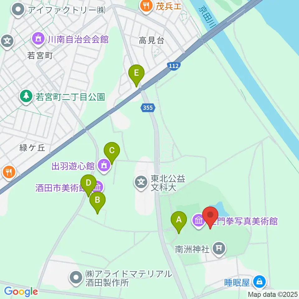 土門拳記念館 周辺の駐車場・コインパーキング一覧地図