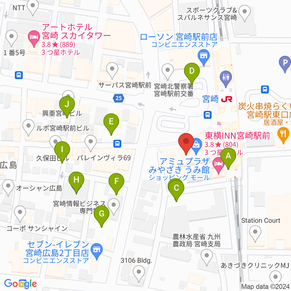 ワンダーアティックシネマ周辺の駐車場・コインパーキング一覧地図