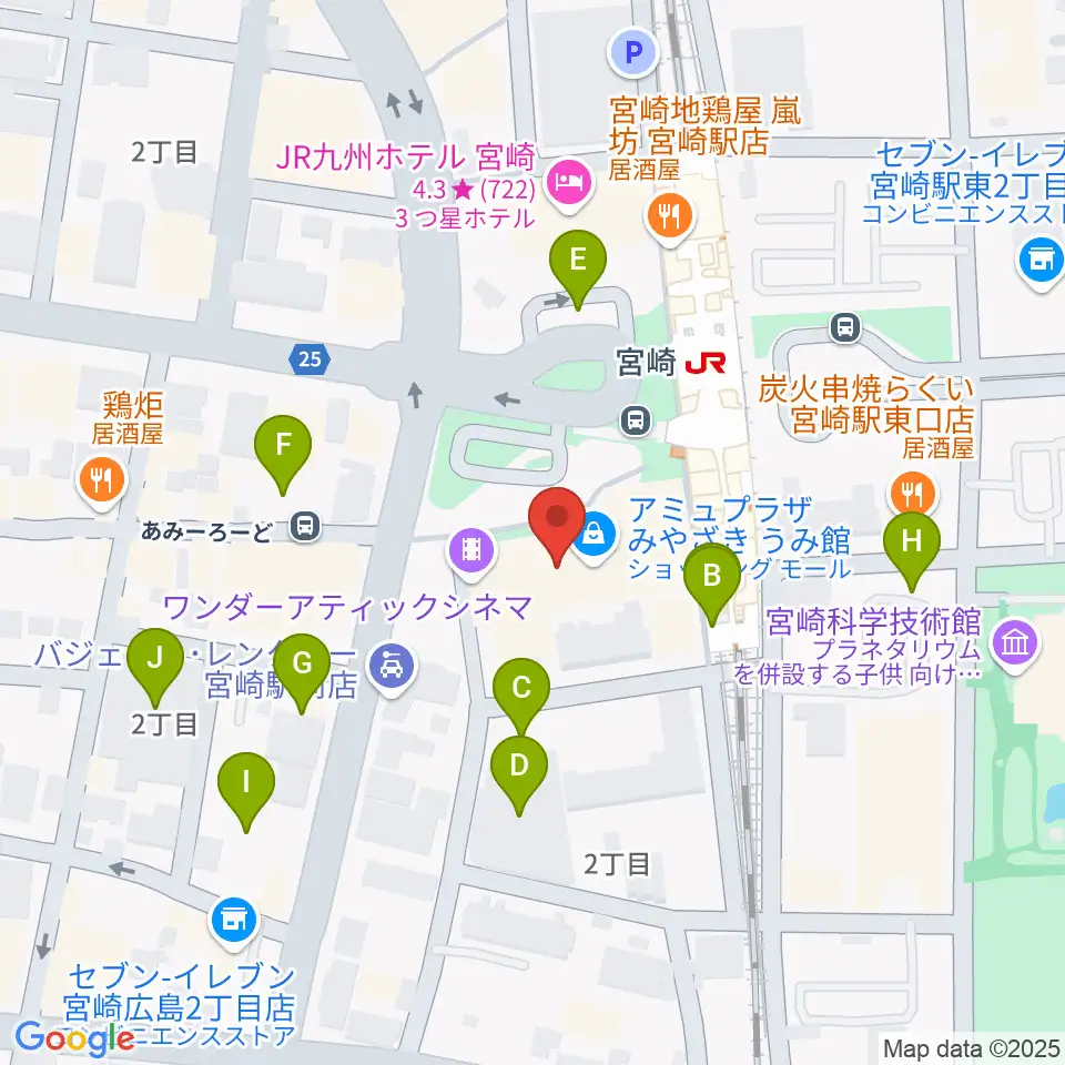 ワンダーアティックシネマ周辺の駐車場・コインパーキング一覧地図