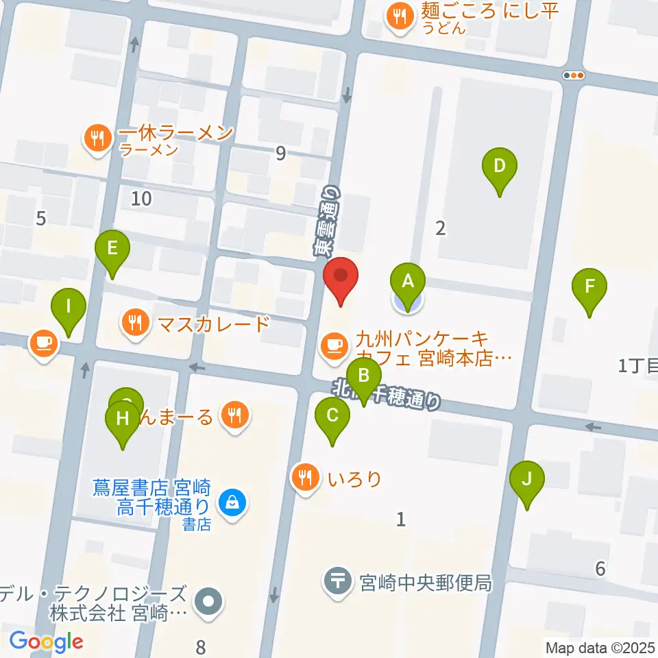 宮崎キネマ館周辺の駐車場・コインパーキング一覧地図