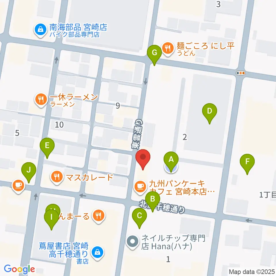 宮崎キネマ館周辺の駐車場・コインパーキング一覧地図