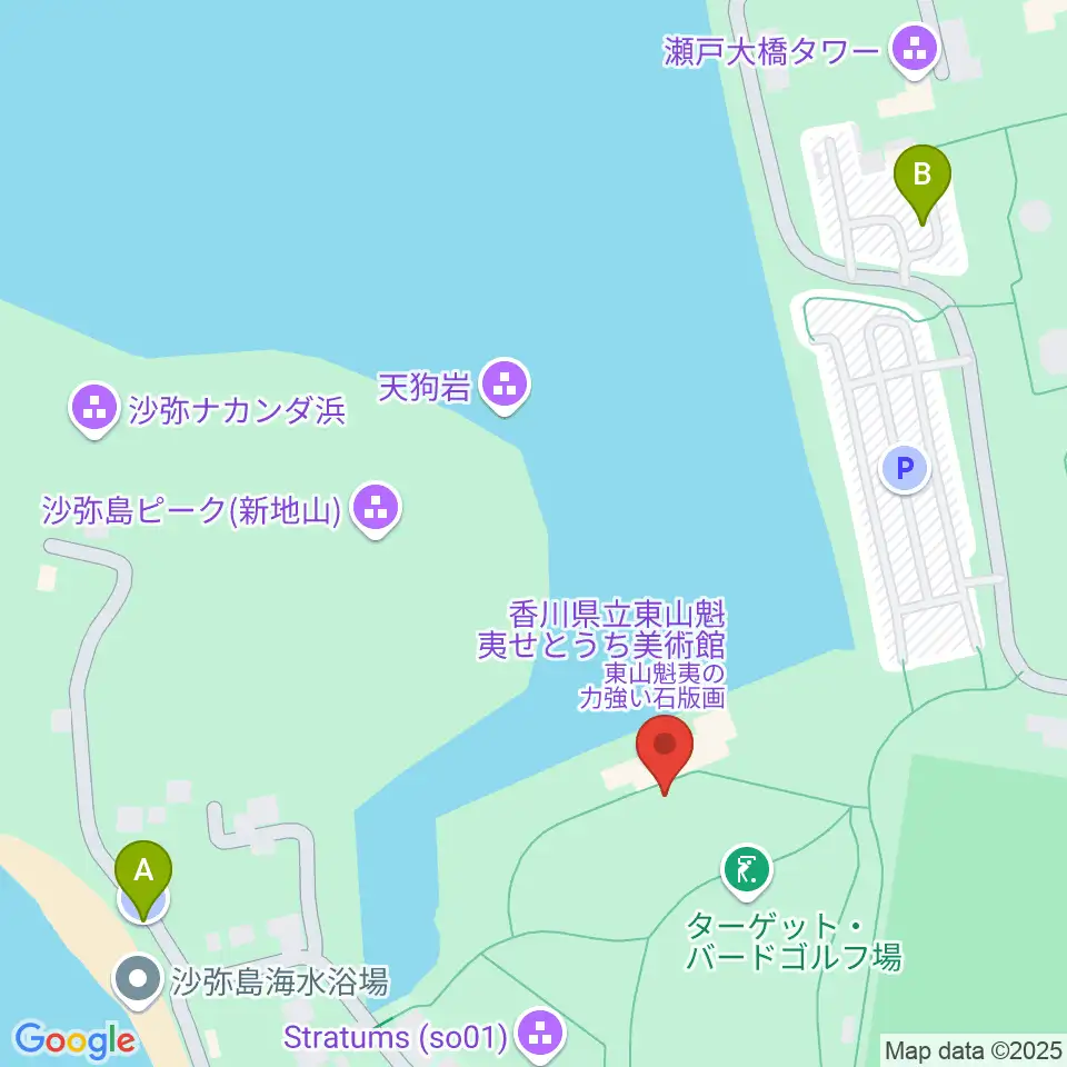 香川県立東山魁夷せとうち美術館周辺の駐車場・コインパーキング一覧地図