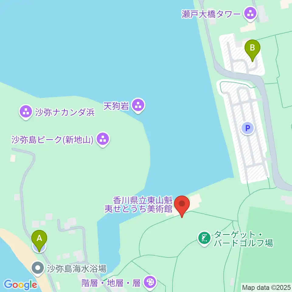 香川県立東山魁夷せとうち美術館周辺の駐車場・コインパーキング一覧地図