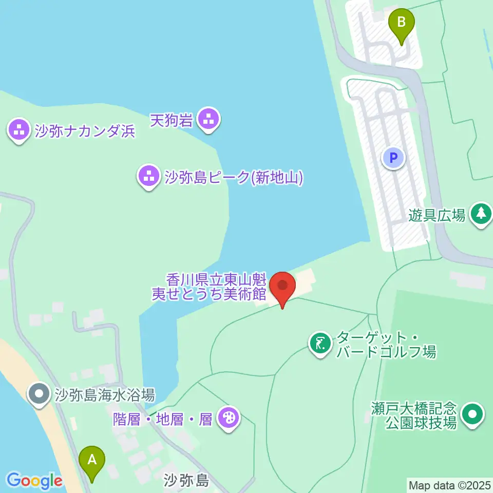 香川県立東山魁夷せとうち美術館周辺の駐車場・コインパーキング一覧地図