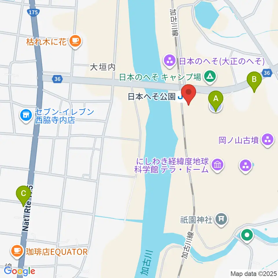 西脇市岡之山美術館周辺の駐車場・コインパーキング一覧地図