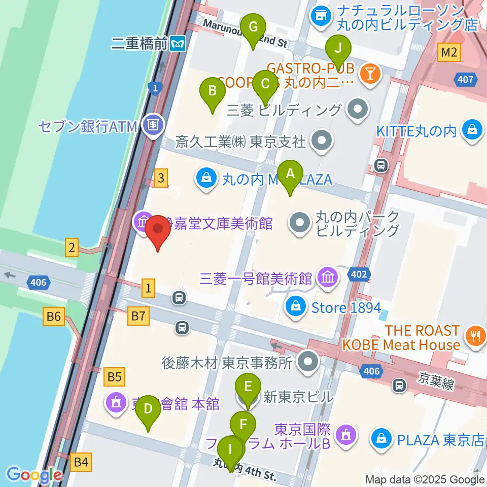 静嘉堂＠丸の内 静嘉堂文庫美術館周辺の駐車場・コインパーキング一覧地図