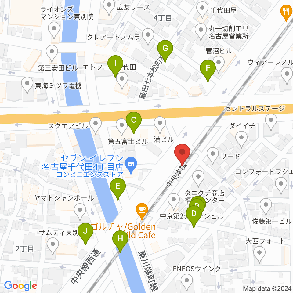 スタジオべティックス鶴舞店周辺の駐車場・コインパーキング一覧地図