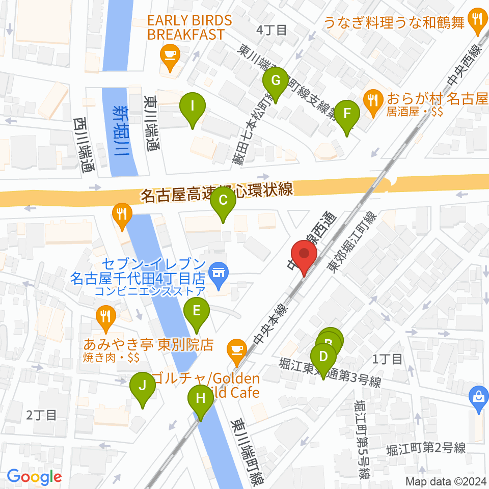 スタジオべティックス鶴舞店周辺の駐車場・コインパーキング一覧地図