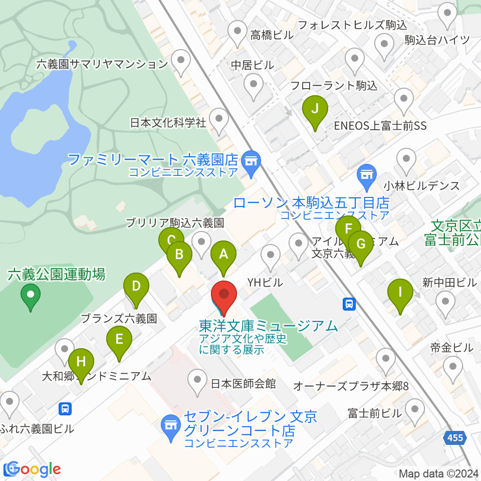 東洋文庫ミュージアム周辺の駐車場・コインパーキング一覧地図