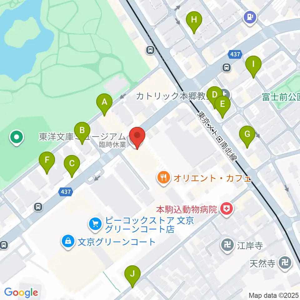 東洋文庫ミュージアム周辺の駐車場・コインパーキング一覧地図