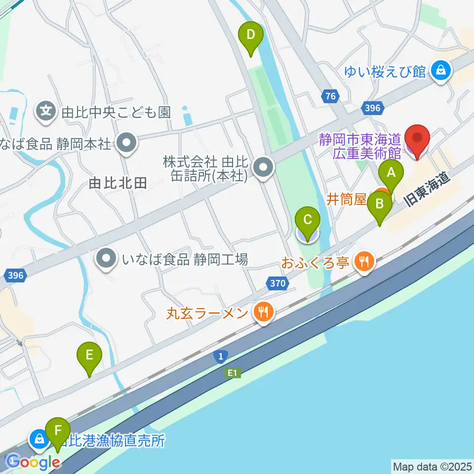 東海道広重美術館周辺の駐車場・コインパーキング一覧地図