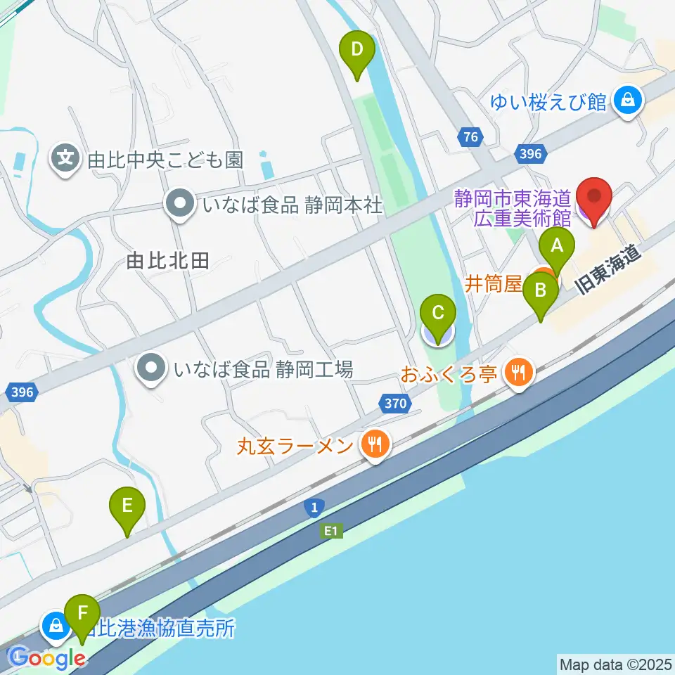 東海道広重美術館周辺の駐車場・コインパーキング一覧地図