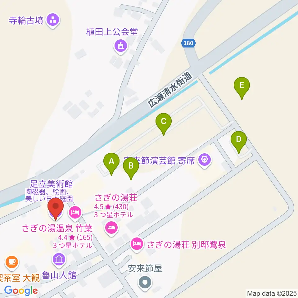 足立美術館周辺の駐車場・コインパーキング一覧地図